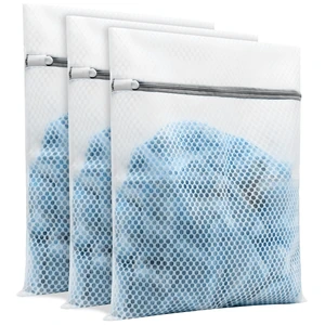 3Pcs Mesh Laundry Wash Bags, 12x16 Inches 3Pcs Mesh Laundry Wash Bags, 12x16 Inches