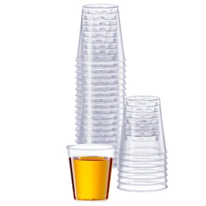 SETUP 1oz Clear Plastic Mini Disposable Shot Glasses 100 Count SETUP 1oz Clear Plastic Mini Disposable Shot Glasses 100 Count