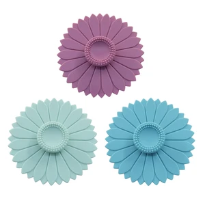 Hitefu Sunflower Silicone Cup Covers, Multicolored, Set of 3 Hitefu Sunflower Silicone Cup Covers, Multicolored, Set of 3