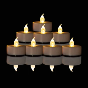 Nancia 12-Pack LED Tea Lights Battery Operated Flameless Candles Warm White Nancia 12-Pack LED Tea Lights Battery Operated Flameless Candles Warm White