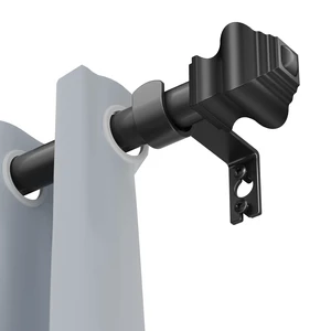 Matte Black Curtain Rod 35-47Inch 5/8Inch Adjustable Telescoping with Brackets for Bedroom Kitchen Study Living Room Matte Black Curtain Rod 35-47Inch 5/8Inch Adjustable Telescoping with Brackets for Bedroom Kitchen Study Living Room