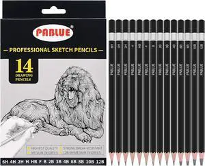 14Pcs Professional Graphite Sketch Pencils for Drawing (6H-12B) 14Pcs Professional Graphite Sketch Pencils for Drawing (6H-12B)