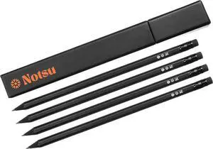 Notsu 4pc Black Pencils #2 Set | All Black Wood Writing Pencils Notsu 4pc Black Pencils #2 Set | All Black Wood Writing Pencils
