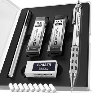 Nicpro Blocky Gear 0.5 mm Mechanical Pencil Set in Case Nicpro Blocky Gear 0.5 mm Mechanical Pencil Set in Case