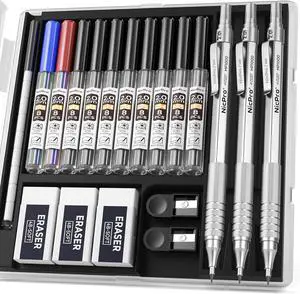 Nicpro 3 Pack 2.0 mm Mechanical Pencil Set with Case for Architects Nicpro 3 Pack 2.0 mm Mechanical Pencil Set with Case for Architects