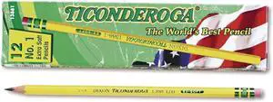 Ticonderoga Wood-Cased Pencils, 1 B Extra Soft, Yellow, 12 Count Ticonderoga Wood-Cased Pencils, 1 B Extra Soft, Yellow, 12 Count