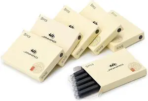 Jinhao Fountain Pen Black Ink Cartridge International Standard 2.6mm Bore Diameter Ink Refill Set of 30 PCS Jinhao Fountain Pen Black Ink Cartridge International Standard 2.6mm Bore Diameter Ink Refill Set of 30 PCS