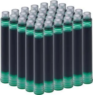 Jinhao Fountain Pen Green Ink Cartridge International Standard 2.6mm Bore Diameter Ink Refill Set of 30 PCS Jinhao Fountain Pen Green Ink Cartridge International Standard 2.6mm Bore Diameter Ink Refill Set of 30 PCS