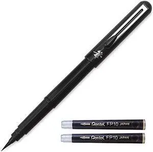 Pentel Arts Portable Pocket Brush Pen (Medium Point), 1Pen & 2Refills Pentel Arts Portable Pocket Brush Pen (Medium Point), 1Pen & 2Refills