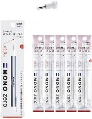 Tombow Mono Zero Eraser Pen (1 Eraser Pen and 10 Refills, 2.3mm Round Tip) Tombow Mono Zero Eraser Pen (1 Eraser Pen and 10 Refills, 2.3mm Round Tip)