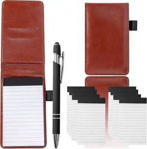 Camelmother 10Pcs Pocket Notepad Holder Set Notebook 3 x 5 Inch With Pen Camelmother 10Pcs Pocket Notepad Holder Set Notebook 3 x 5 Inch With Pen