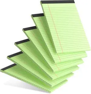 AILZFEI 6pcs Small Note Pad 5x8 College Ruled Green Legal Pads Paper Notepads 6 Pack Study Back Writing Pads 5 x 8 Legal Pads Perforated Narrow Ruled Pads of Paper Green AILZFEI 6pcs Small Note Pad 5x8 College Ruled Green Legal Pads Paper Notepads 6 Pack Study Back Writing Pads 5 x 8 Legal Pads Perforated Narrow Ruled Pads of Paper Green
