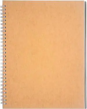 DSTELIN 10 inch x 7.5 inch, 100GSM, Blank Spiral Notebook, 1-Pack, Soft Cover, Sketch book, 100 Pages / 50 Sheets, with writing backboard, (Brown) DSTELIN 10 inch x 7.5 inch, 100GSM, Blank Spiral Notebook, 1-Pack, Soft Cover, Sketch book, 100 Pages / 50 Sheets, with writing backboard, (Brown)