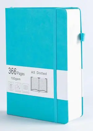 Thick Bullet Notebook with 366 Numbered Pages, A5 Dotted Journal for Writing with 100GSM Dot Grid Paper, Hardcover Leather Notebooks for Women Men School Note Taking Office Work Diary, 5.7"x8.3" Navy Thick Bullet Notebook with 366 Numbered Pages, A5 Dotted Journal for Writing with 100GSM Dot Grid Paper, Hardcover Leather Notebooks for Women Men School Note Taking Office Work Diary, 5.7"x8.3" Navy