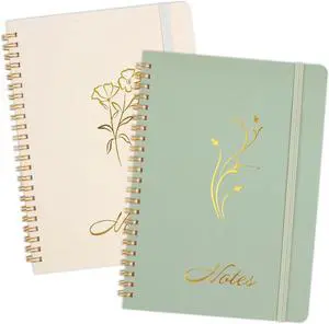 Joyberg Aesthetic Spiral Notebook, 2PCS Cute Notebook, 8.3" x 6" Notebook For Women, A5 Spiral Journal Notebook for Office/School/Home (Green & Beige) Joyberg Aesthetic Spiral Notebook, 2PCS Cute Notebook, 8.3" x 6" Notebook For Women, A5 Spiral Journal Notebook for Office/School/Home (Green & Beige)