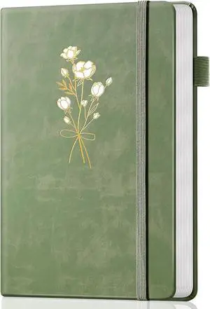 Ovesmusl Leather Journal Notebook, A5 Green Diary 192 Pages Ovesmusl Leather Journal Notebook, A5 Green Diary 192 Pages