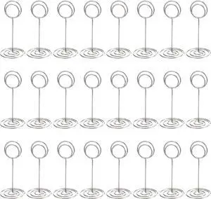 TecUnite 24 pcs 3.35 Inch Picture Clips Table Place Photos Card Holder TecUnite 24 pcs 3.35 Inch Picture Clips Table Place Photos Card Holder
