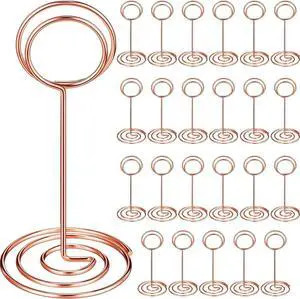 TecUnite 24 pcs 3.35 Inch Picture Clips Table Place Photos Card Holder Gold TecUnite 24 pcs 3.35 Inch Picture Clips Table Place Photos Card Holder Gold