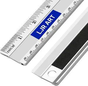 12 Inch Aluminum Cutting Ruler, Dual Scale Inch/Metric Measuring Tool with Precision Markings, Lightweight Straight Edge for Architects, Students, Engineers, and Designers 12 Inch Aluminum Cutting Ruler, Dual Scale Inch/Metric Measuring Tool with Precision Markings, Lightweight Straight Edge for Architects, Students, Engineers, and Designers