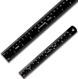 Metal Ruler Kit 12 Inch and 6 Inch, Stainless Steel Rulers with Centimeters, Millimeters, Inches and Conversion Table for Office and School, Easy to Read Metric Rule Set, 2 Pack Metal Ruler Kit 12 Inch and 6 Inch, Stainless Steel Rulers with Centimeters, Millimeters, Inches and Conversion Table for Office and School, Easy to Read Metric Rule Set, 2 Pack