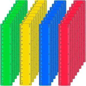 32 Pcs 6 Inch Small Rulers Bulk Plastic Mini Ruler for Kid Classroom School 32 Pcs 6 Inch Small Rulers Bulk Plastic Mini Ruler for Kid Classroom School