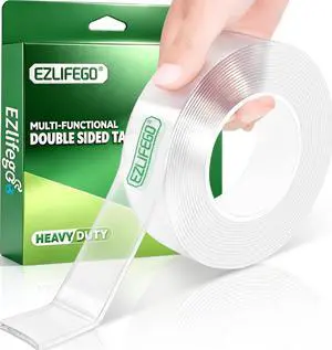 EZlifego Heavy Duty Invisible Bond Nano Double Sided Mounting Tape, 9.85FT EZlifego Heavy Duty Invisible Bond Nano Double Sided Mounting Tape, 9.85FT