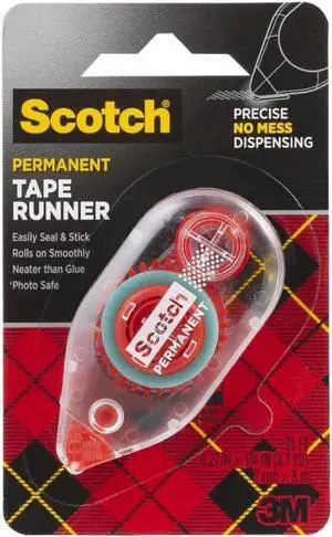Scotch Double Sided Tape Runner, 0.27 in x 26 ft., Perfect for Holiday Crafts, Gifts, and DIY, 1-Pack Scotch Double Sided Tape Runner, 0.27 in x 26 ft., Perfect for Holiday Crafts, Gifts, and DIY, 1-Pack