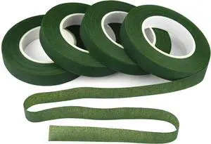KUUQA 4 Rolls 1/2" Wide Dark Green Floral Tapes for Bouquet Stem Wrapping and Floral Crafts,Wedding Bouquet KUUQA 4 Rolls 1/2" Wide Dark Green Floral Tapes for Bouquet Stem Wrapping and Floral Crafts,Wedding Bouquet