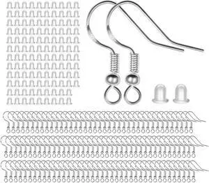 925 Sterling Silver Earring Hooks 120 PCS/60 Pairs, Ear Wires Fish Hooks 925 Sterling Silver Earring Hooks 120 PCS/60 Pairs, Ear Wires Fish Hooks