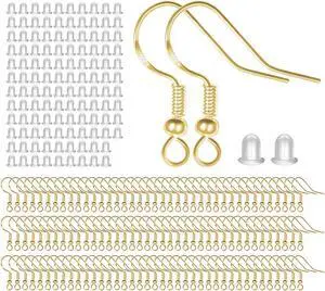 925 Sterling Gold Earring Hooks 120 PCS/60 Pairs, Ear Wires Fish Hooks 925 Sterling Gold Earring Hooks 120 PCS/60 Pairs, Ear Wires Fish Hooks