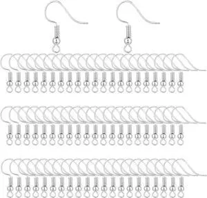 Bylion 400 Pieces Stainless Steel Earring Hooks French Wire Fish Hooks Bylion 400 Pieces Stainless Steel Earring Hooks French Wire Fish Hooks