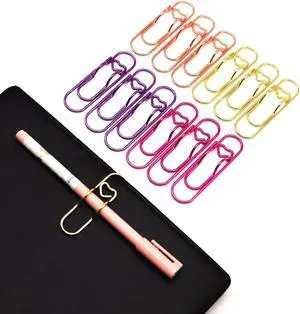 12 Pcs Cute Pen Holder Clips for Notebook, Paperclip Pen Holder 12 Pcs Cute Pen Holder Clips for Notebook, Paperclip Pen Holder