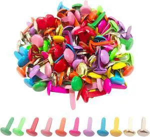 BlingKingdom 100 PCS Brad Paper Fasteners for Crafts, 0.3 x 0.6" Split Pin BlingKingdom 100 PCS Brad Paper Fasteners for Crafts, 0.3 x 0.6" Split Pin