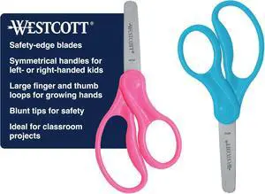 Westcott 5" Hard Handle Kids Scissors, Blunt, Assorted Colors, 2-Pack Westcott 5" Hard Handle Kids Scissors, Blunt, Assorted Colors, 2-Pack