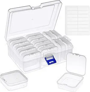 Bead Organizer and Storage, 15 Pcs Clear Bead Storage Containers Box Bead Organizer and Storage, 15 Pcs Clear Bead Storage Containers Box