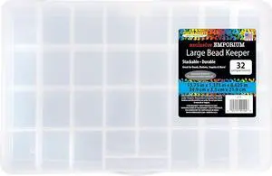 The Beadery - Large Bead Keeper Storage Box, 32 Compartment - 2176 The Beadery - Large Bead Keeper Storage Box, 32 Compartment - 2176