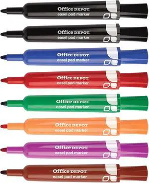Office Depot(R Easel Pad Markers, 100% Recycled, Assorted, Pack Of 8, FC102607 Office Depot(R Easel Pad Markers, 100% Recycled, Assorted, Pack Of 8, FC102607