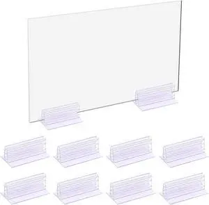 Sliverdew Self-Adhesive Sneeze Guard Holder, Tabletop Sign Bracket, 10 Pcs Sliverdew Self-Adhesive Sneeze Guard Holder, Tabletop Sign Bracket, 10 Pcs