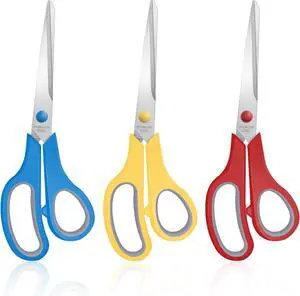 3 Packs 8" Sewing Craft Scissors Bulk,Multipurpose Heavy Duty Sharp Paper Scissors,All Purpose Stainless Steel Scissors for Home Office Student Teacher Supplies 3 Packs 8" Sewing Craft Scissors Bulk,Multipurpose Heavy Duty Sharp Paper Scissors,All Purpose Stainless Steel Scissors for Home Office Student Teacher Supplies