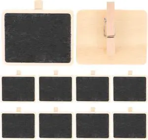 Healifty Mini Chalkboard Signs with Clips: 10 Pack Small Wooden Blackboard Labels for Food Display, Buffet Table Party Decorations, Wedding Vendor Price Tags & Name Cards Healifty Mini Chalkboard Signs with Clips: 10 Pack Small Wooden Blackboard Labels for Food Display, Buffet Table Party Decorations, Wedding Vendor Price Tags & Name Cards