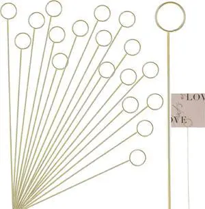Mabor 20Pcs Metal Floral Place Card Holder, Flower Pick Clips Table Number Holders, Gold Metal Card Picture Holder Pick for Flower Arrangement Wedding Party Birthday DIY Gift Mabor 20Pcs Metal Floral Place Card Holder, Flower Pick Clips Table Number Holders, Gold Metal Card Picture Holder Pick for Flower Arrangement Wedding Party Birthday DIY Gift