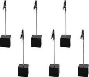 6Pcs Place Card Holder, Memo Clip Holders Stand with Alligator Clasp, Name Place Card Holder Table Number Holder for Office Menu Wedding Party Events Decoration (Black) 6Pcs Place Card Holder, Memo Clip Holders Stand with Alligator Clasp, Name Place Card Holder Table Number Holder for Office Menu Wedding Party Events Decoration (Black)