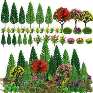 32pcs Model Trees Mixed Model Flower Trees Tree Artificial Fake Mini Flower Decorations for DIY Crafts Landscape Train Railroad Scenery Diorama Supplies 32pcs Model Trees Mixed Model Flower Trees Tree Artificial Fake Mini Flower Decorations for DIY Crafts Landscape Train Railroad Scenery Diorama Supplies