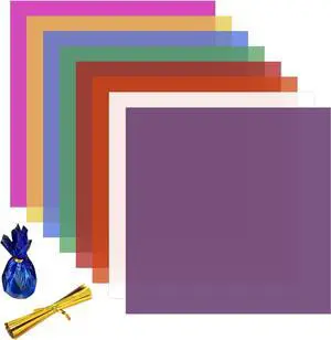 ARubyForest Colored Cellophane Sheets 7.5x7.5 Inches Cellophane Paper 120 pcs Colored Cellophane Wrap Colored Plastic Sheets for Crafts Art Projects Light Decorations Candy Packaging ARubyForest Colored Cellophane Sheets 7.5x7.5 Inches Cellophane Paper 120 pcs Colored Cellophane Wrap Colored Plastic Sheets for Crafts Art Projects Light Decorations Candy Packaging