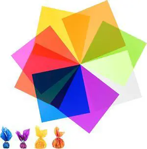 woric 160PCS Colored Cellophane Sheets 7.8 x 7.8 Colored Cellophane Wrap woric 160PCS Colored Cellophane Sheets 7.8 x 7.8 Colored Cellophane Wrap