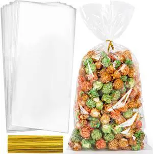 Labeol 160pcs Clear Cellophane Bags 7X14 Treat Bags with Ties Goodie Bag Clear Gift Bag for Packaging Popcorn Party Favor Cookie Candy Bakery Plastic Gift Wrap Labeol 160pcs Clear Cellophane Bags 7X14 Treat Bags with Ties Goodie Bag Clear Gift Bag for Packaging Popcorn Party Favor Cookie Candy Bakery Plastic Gift Wrap