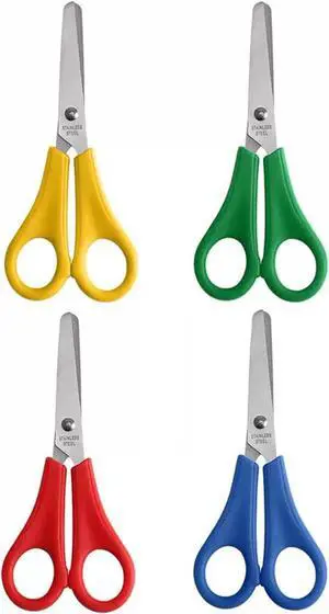 4 Sets of Children's Safety Scissors,Round Headed Plastic Scissors,Kindergarten Baby Handmade Scissors,Small Class art Enlightenment Training,Scissors 4 Sets of Children's Safety Scissors,Round Headed Plastic Scissors,Kindergarten Baby Handmade Scissors,Small Class art Enlightenment Training,Scissors