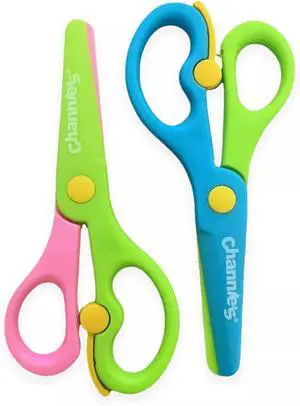 Channie's Safety Scissors for Small Hands (Ages 3-5) - Kid-Safe Plastic Training Scissors for Preschoolers, Child Hand-Eye Coordination Development, Kids Scissors, Toddler Safety Scissors (2 pack) Channie's Safety Scissors for Small Hands (Ages 3-5) - Kid-Safe Plastic Training Scissors for Preschoolers, Child Hand-Eye Coordination Development, Kids Scissors, Toddler Safety Scissors (2 pack)