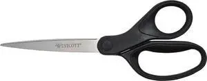 Westcott 16451 8-Inch KleenEarth Recycled Scissors For Office and Home, Black Westcott 16451 8-Inch KleenEarth Recycled Scissors For Office and Home, Black