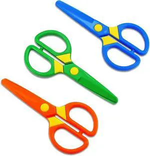 JIALEEY Plastic Child-Safe Scissor Set, Toddlers Training Scissors, Pre-School Training Scissors and Children Art Supplies3pcs JIALEEY Plastic Child-Safe Scissor Set, Toddlers Training Scissors, Pre-School Training Scissors and Children Art Supplies3pcs